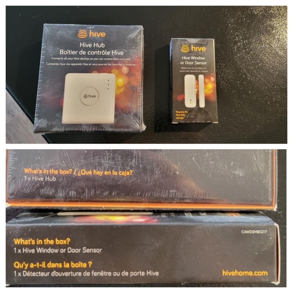 NIB Hive Hub and window or door sensor